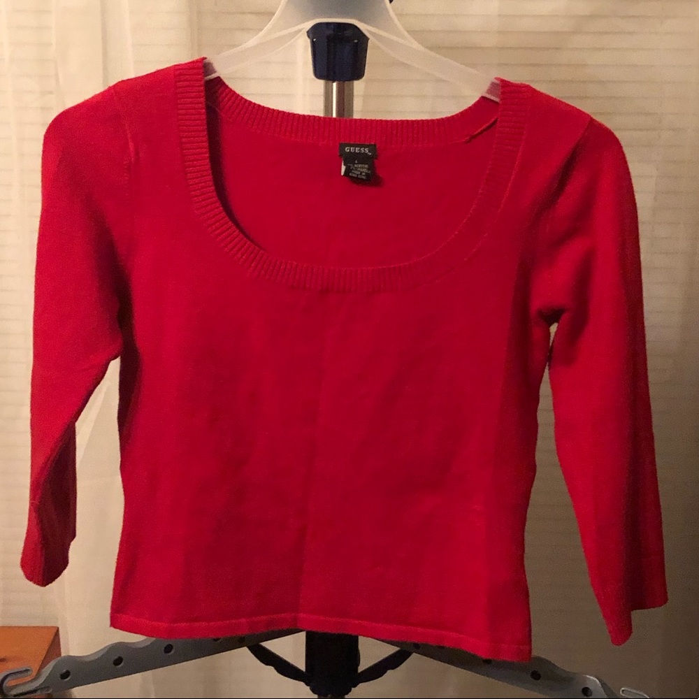 Guess crop top sweater size large